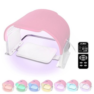 ZJKC 7 Colors Red and Blue Light Mask Spa Phototherapy for Blemishes Whitening