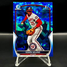 2023 Bowman Chrome Sapphire EDWIN SOLANO #BCP-169 Prospects 1st Bowman - Nats