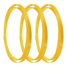 3 Pcs Bamboo Strips for Weaving, 0.6"x10 Ft Strips for Craft, Yellow