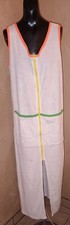 Vintage 70s 80s Terrycloth Beach Swim Cover Up Cotton White Sz L Avon