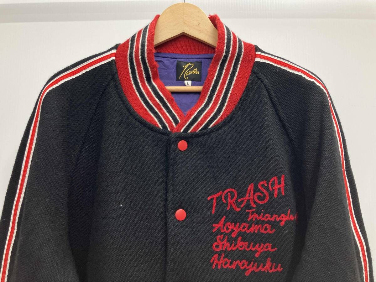 Needles Deconstructed Lettered Jacket Black Red S… - image 2