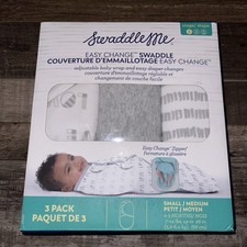 SwaddleMe Multicolor Adjustable Baby Wrap Infant 7-14 Lbs Size S/M Pack Of 3 NIB