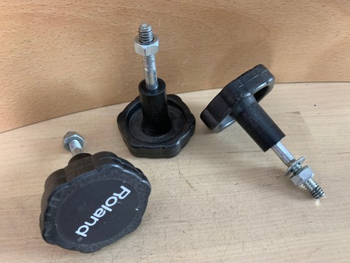 ROLAND Lot of 3x WING BOLT Thumb Screw Stand Rack Mount Clamp Part 1/4-20 - 90s