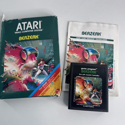 Berzerk (Atari 2600, 1982) Complete In Box w/ Cartridge, Box & Manual