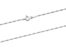 925 Sterling Silver Necklace Chain Twisted Curb Italian 16-22In Recycled Silver