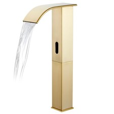 Touchless Bathroom Faucet, Automatic Sensor Bathroom Sink Tall Body Gold Fauc...