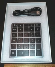 Jelly Comb Bluetooth Number Pad Min Portable Numeric Keypad Tablet Gray/Black