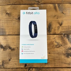Fitbit Alta Petite – Bande bleue du bandeau de la bande de la fréquence cardiaque - Acier *BRAND NEW*