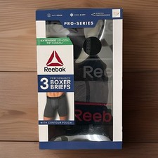 Reebok Boxer Briefs Mens 2XL 3 Pack Long Leg 7.5  Performance Underwear