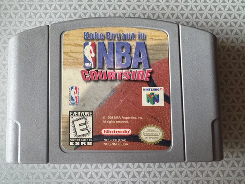 Kobe Bryant in NBA Courtside (Nintendo 64, 1998) Cleaned Tested Authentic N64