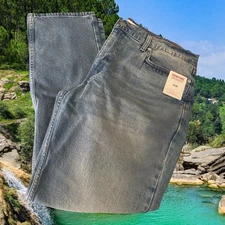 Signature Levi Strauss Jeans 38X32 Medium Wash Blue Slim Fit Super Flex Fabric,