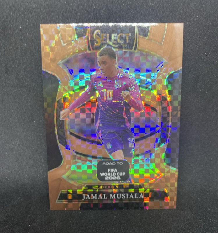 Panini 2025-26 Select RT FIFA WC 2026 Jamal Musiala #1 Checkerboard Prizm #/130