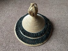 Sombrero Sotho de Paja Nativo Africano Tradicional Tejido a Mano Mokorotlo Basotho Lesotho