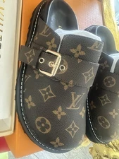 Louis Vuitton Cosy Flat Clog Mules Monogram Canvas and Leather