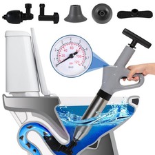 Toilet Plunger,High-Pressure Air Drain Blaster Plunger Kit with Visual Barome...