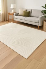 Hand-Tufted Loop Cut Pile Rug – Neutral Beig  Carpets Rug  Living Room Bed room–