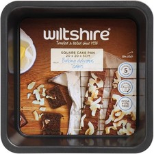 NEW WILTSHIRE NON STICK SQUARE CAKE PAN 20cm Brownie Bake Tin