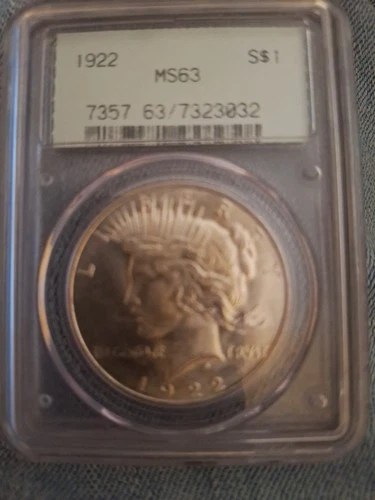 1922 Peace Dollar PCGS MS63 – Brilliant Silver $1 High Grade U.S. Coin