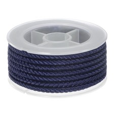 Nylon Thread Twine Beading Cord 4mm Braided String 3.2M/10.5 Feet, Dark Blue