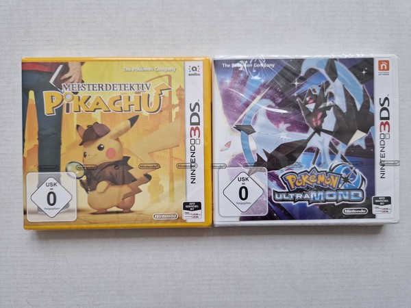 Nintendo 3DS Meisterdetektiv Pikachu & Pokemon Ultra Mond Version Neu Sealed-image