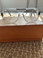 Safilo Contempora A651 crystal gray aviator large eyeglasses frames 58 17 150