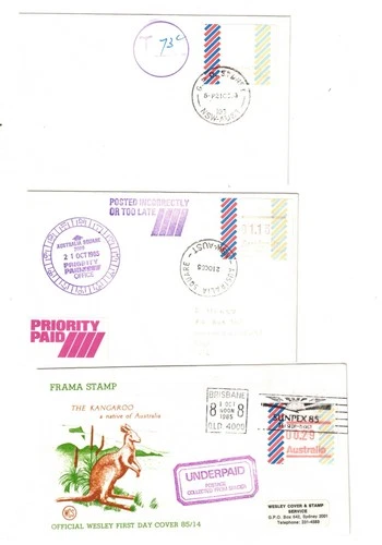 Australia 1985 FRAMAs Covers     ( 3 Covers)  lot 3