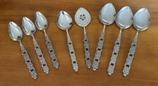 Oneida Community Flatware Viola Voila Grapefruit Spoon  Misc 8 spoon Lot