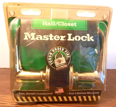Master Lock Hall/Closet Door Handle - Lasalle Lever Bright Brass; New in Box