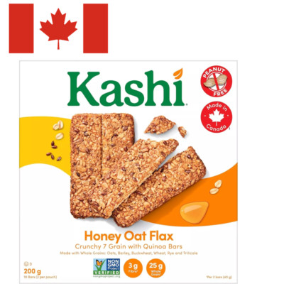 8 boxes Kashi Honey Oat Flax with Quinoa 7 Grain Cereal Bars x10 each box Canada