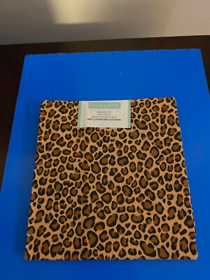 BRAND NEW CREATE IT 100% COTTON CHEETAH PRECUT SEWING AND CRAFT FABRIC 18'' X21''