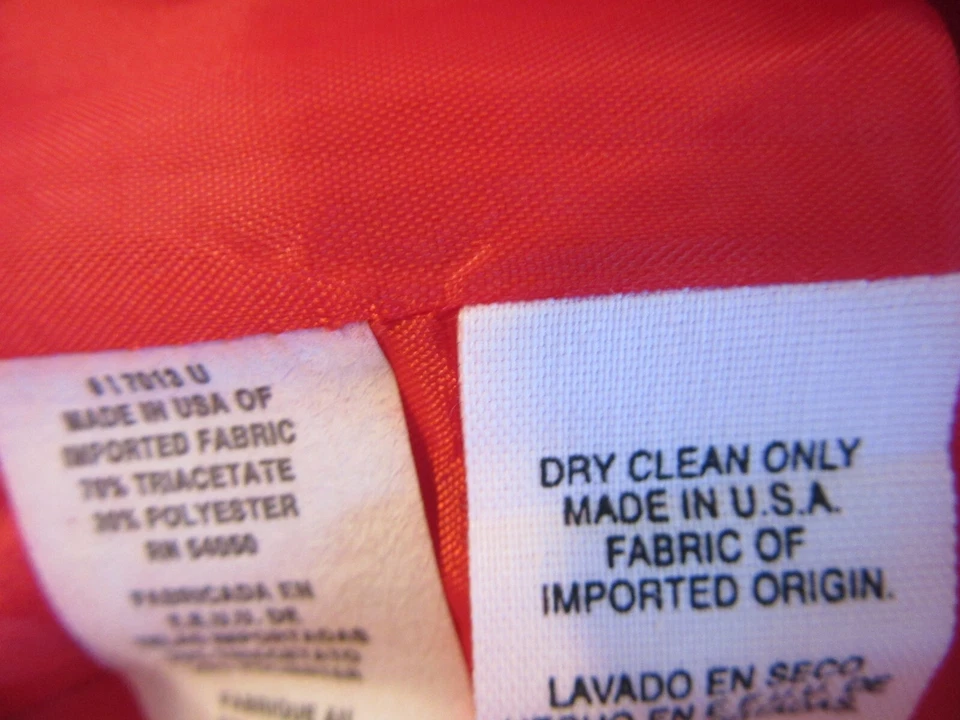 Chaqueta forrada CHRISTIAN DIOR roja vintage 6 Executive Business botón cierre a presión Foto 4 de 4