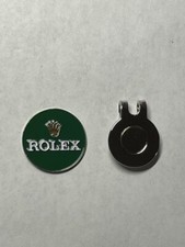  1 Rare ROLEX 1" Flat Coin Style Golf Marker With BONUS Hat Clip - A Beauty 