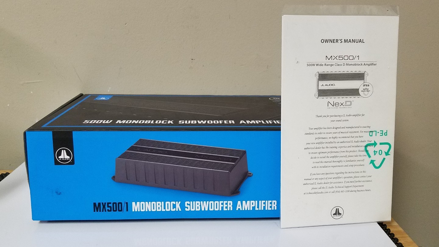 Buy JL Audio Mx500/1 500w RMS Boat Marine POWERSPORT Monoblock Subwoofer  Amplifier online | eBay