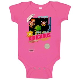 Kid Icarus Retro Nes Box Art Baby One Piece