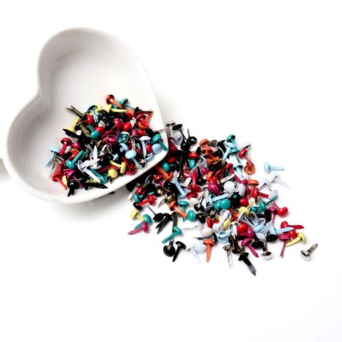 100pcs Round Spike Studs Brads Colorful Scrapbook Fastener DIY Crafts Decoration - Picture 1 of 32