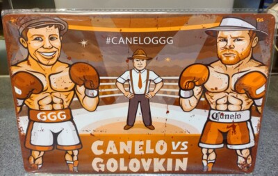 Gennady Golovkin Triple GGG vs Canelo 3 UV METALLPLATTE Wandposter Boxen Kunst 