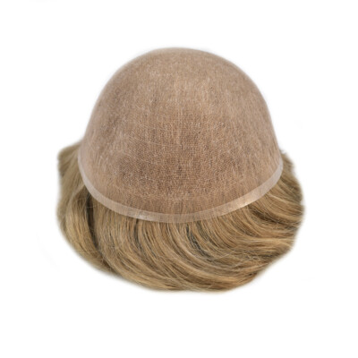 Full French Lace Mens Toupee Hair Piece Replacement System for Mens Wig Natural