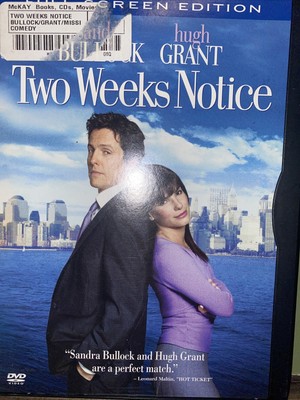 Two Weeks Notice (DVD, 2003, Full Frame)