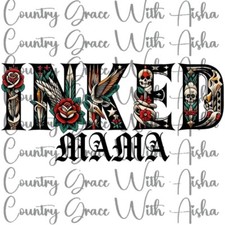 Sublimation Transfer Inked Mama Ready To Press Heat Transfer