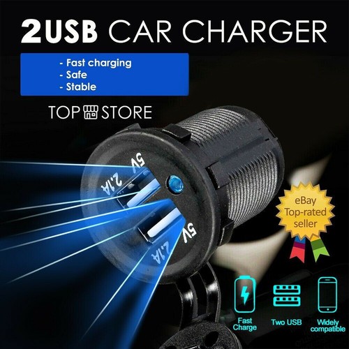 Chargeur Secteur Voiture Fiable avec Deux Ports USB pour Motos et Tracteurs - Photo 5 sur 12