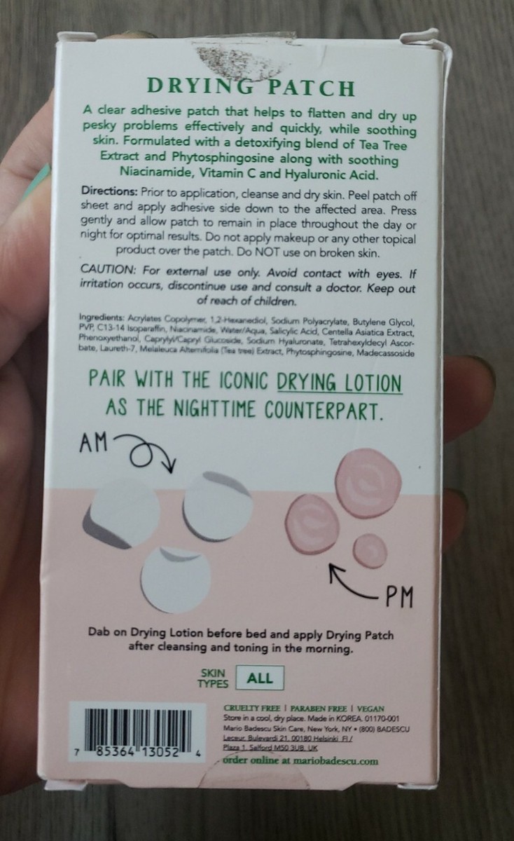 New-open box-sealed Mario Badescu Drying Patch - For All