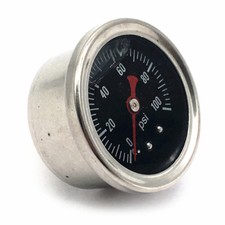 Fuel Pressure Regulator Gauge 0-100 Psi Bar Liquid Fill Chrome Fueloil Gauge Fuel Pressure Regulator Gauge 0-100 Psi Bar Liquid Fill Chrome Fueloil Gauge