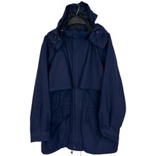 VTG Y2K Eddie Bauer GORE TEX Rain Jacket Men M Hooded Vented Field Pockets Navy