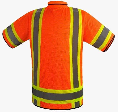 Crew Orange Reflective High Visibility Class 3 Safety Vest image 2
