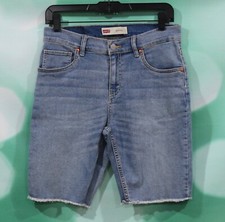 Levi's Boys 511 Slim Size 16 Factory Distressed Blue Jean Shorts