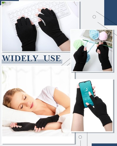 5X Arthritis Compression Gloves Fingerless Compression Glove Pain Relief Glove - Picture 6 of 10