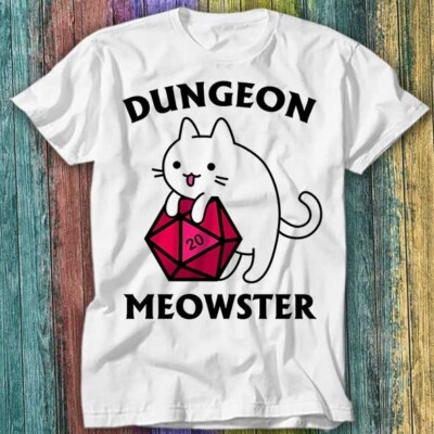 T-Shirt Dungeon Meowster Dragons Monster DnD Guess I ll Die RPG Top T-Shirt 220