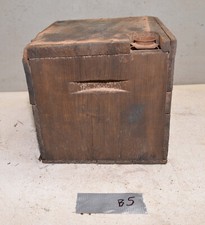 Antique export tin lined wood box crate olive oil syrup rum collectible early B5