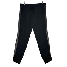 Vince Pants Women Large Black Tuxedo Jogger Lounge Athleisure Neutral Minimalist