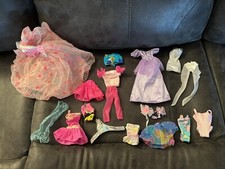 Lot of 18 Pieces Vintage Barbie Clothes Dresses Swimsuits Outfits READ